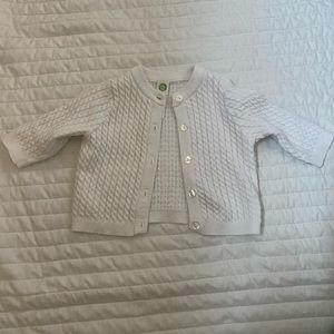 Little Me White Cardigan